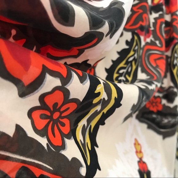 SOLD. J Crew 100% Silk Florentine Print Midi Sun Dress - Picture 4 of 15